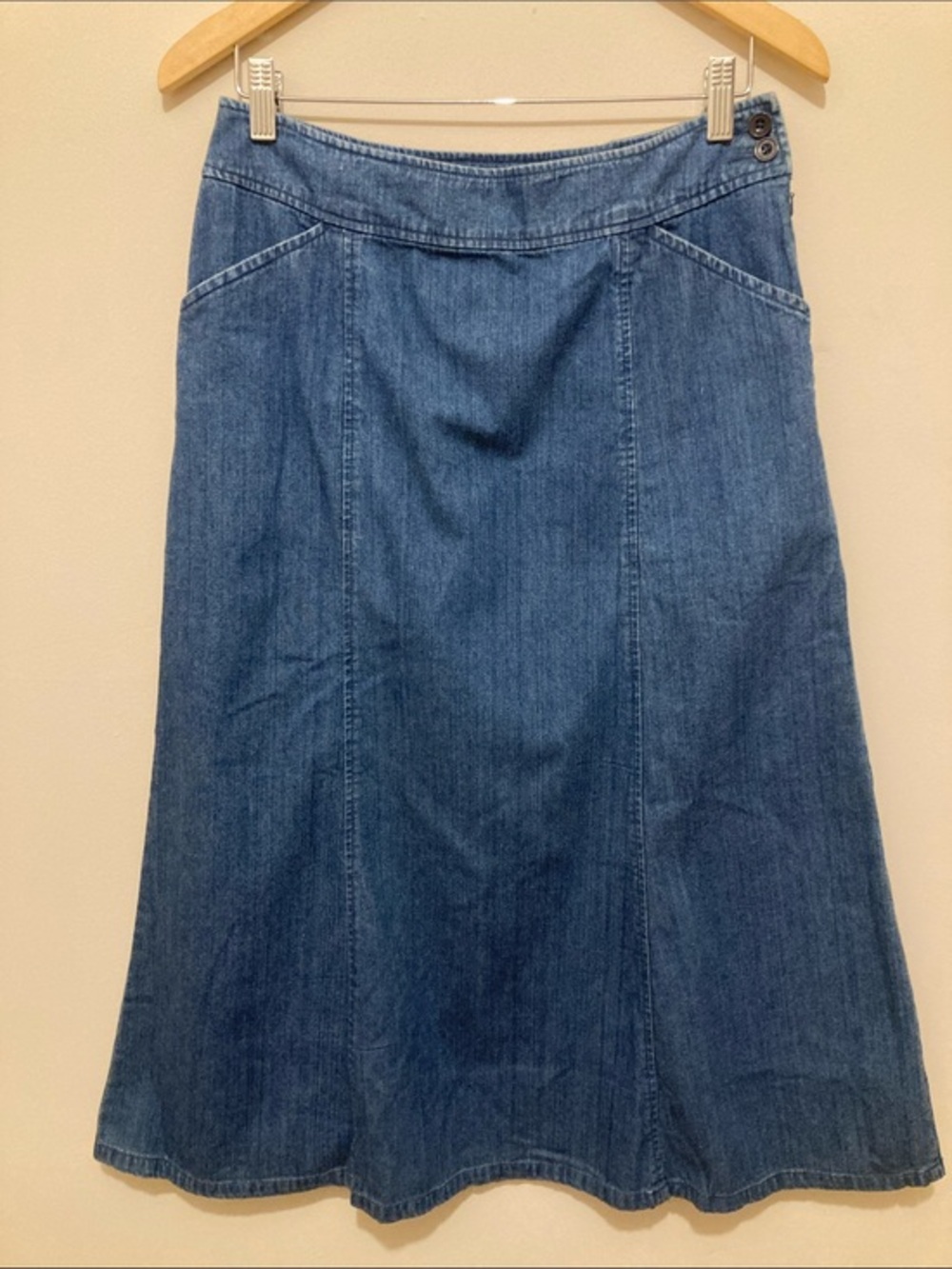 Pendleton Blue A-Line Denim Skirt Sz 10/30in waist. Length 33.5in